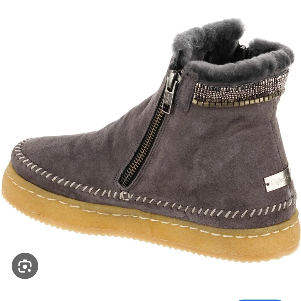 Laid Back London Setsu Crochet Winter Boots Side Zip Boots Size 8 EUR 39 - Picture 2 of 13